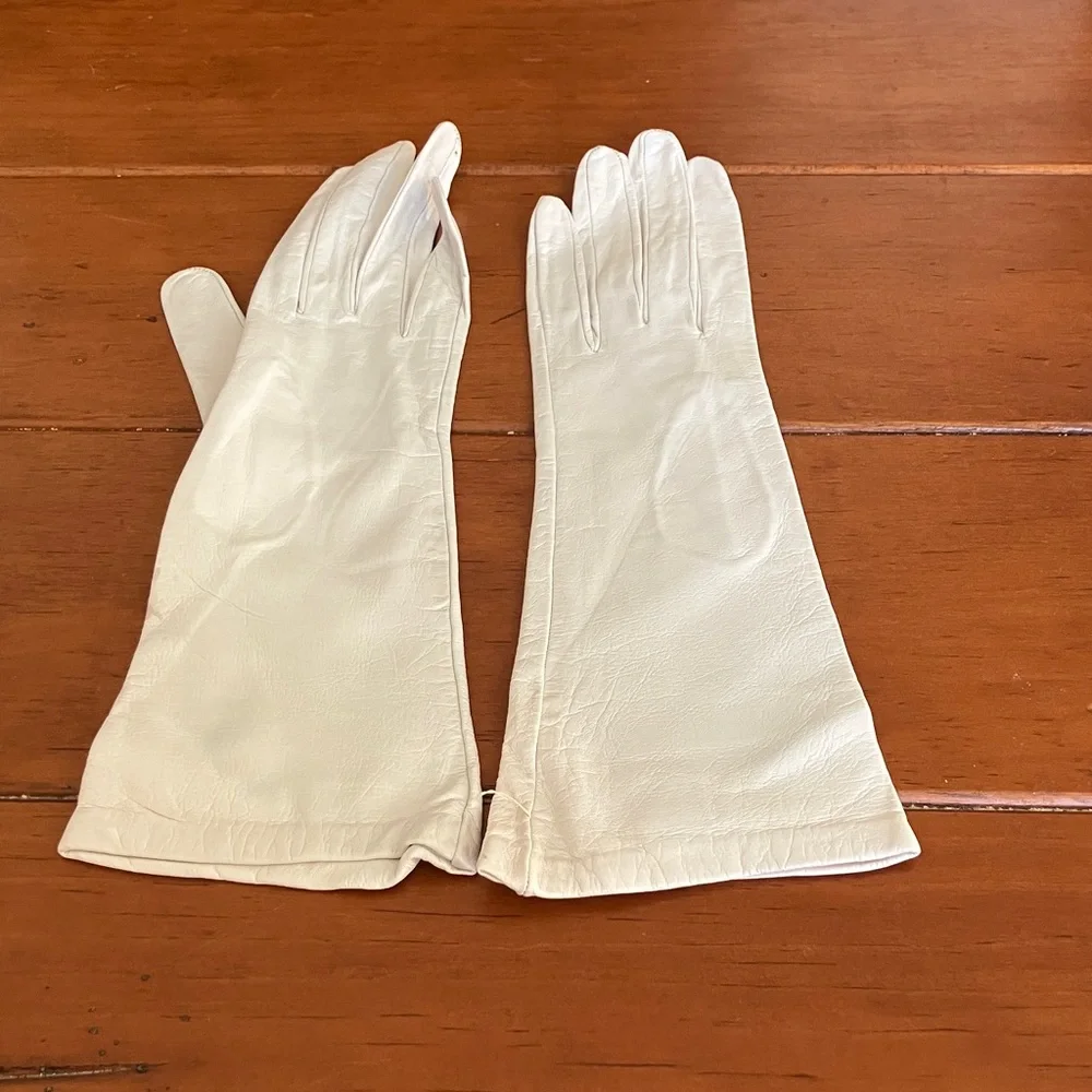 New Vintage White Madova Firenze Leather Gloves